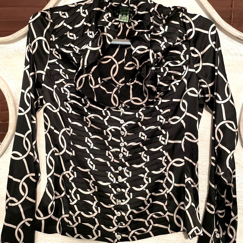 ETCETERA-Women’s Fitted Ruched Blouse